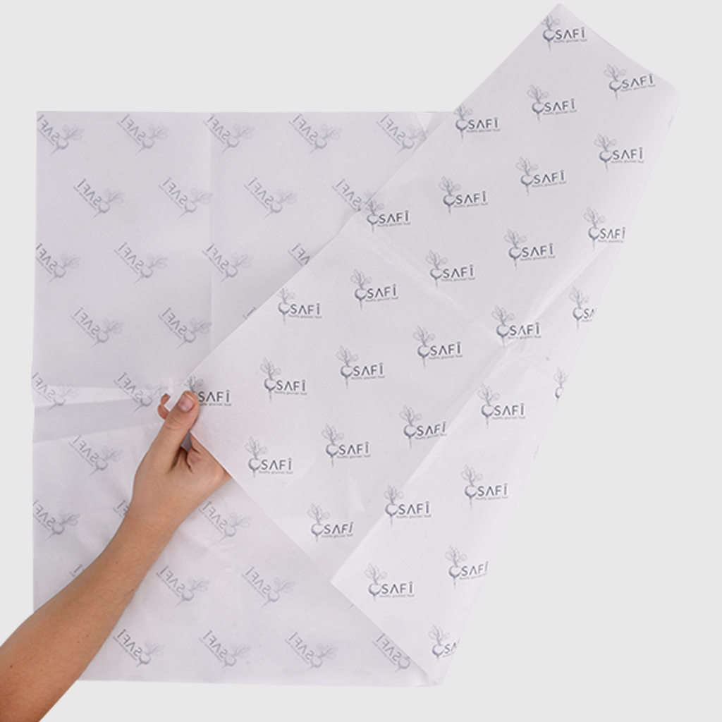 Logo Baskılı 40gr Beyaz Yağlı Kağıt (1000 adet 70x100cm)