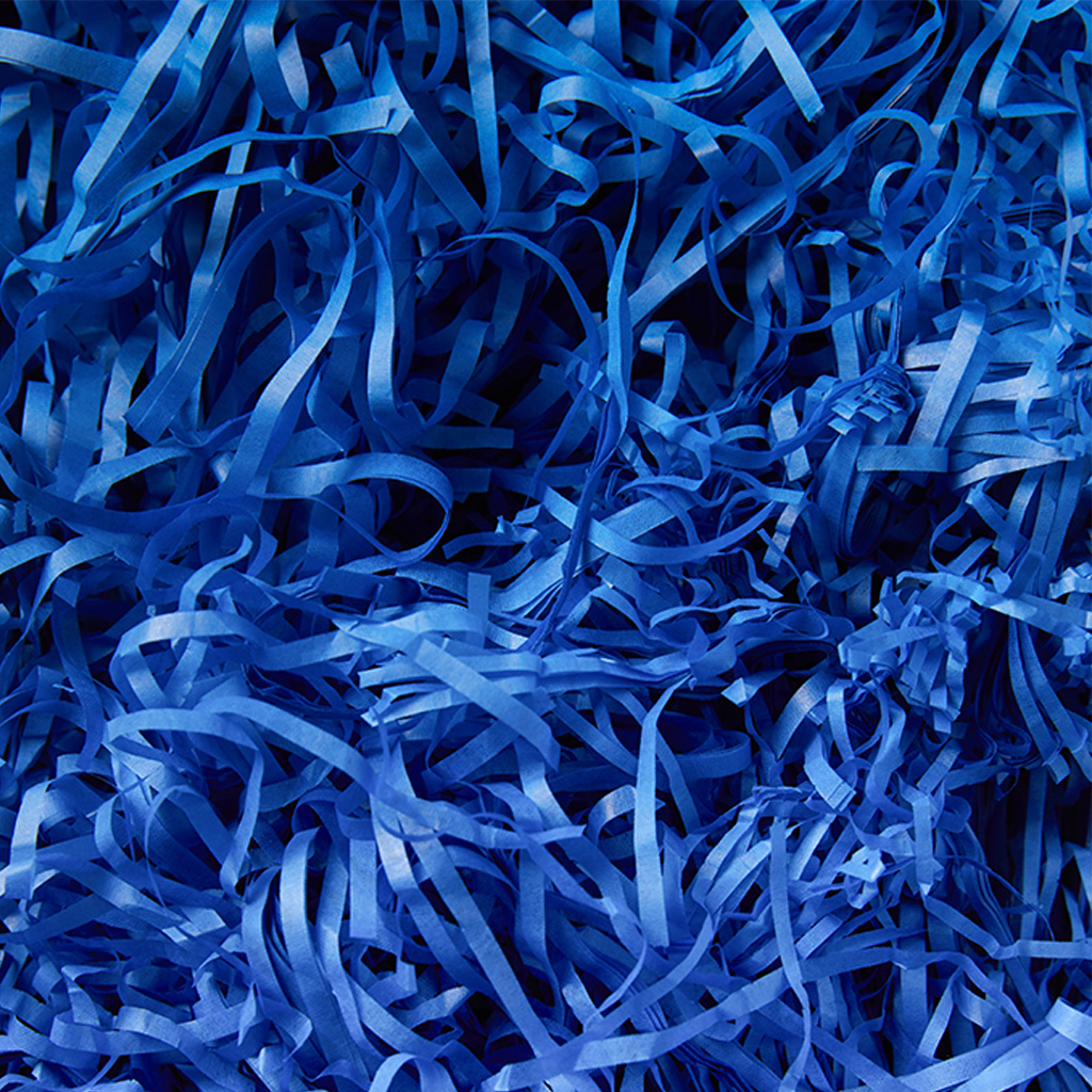 Renkli Dolgu (Kırpık) Kağıtlar (1kg Mavi)