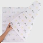2 Renk Logo Baskılı 40gr Beyaz Yağlı Kağıt 50x70cm - Görsel 2