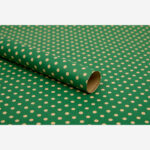Kraft Ambalaj Kağıdı- Yeşil Zeminli 70x100cm