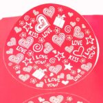 LOVE desenli Sticker4 cm çap