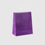 Logo Baskılı Mor Poşet (M - Orta Boy)25x31x12cm