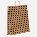 Puantiyeli Kraft Poşet (L - Büyük Boy)45x50x12cm