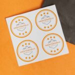 Özel Üretim Kuşe Sticker - 4cm çap -1000 adet - Görsel 2
