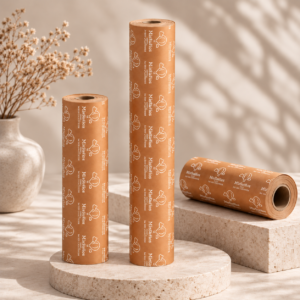 Naturel Kraft Ambalaj Rulosu-Logo baskılı-(40-90gr aralığında) Görseli - Menteşoğlu Kağıtçılık